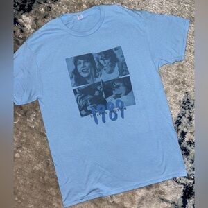 Blue Womens / adult medium 1989 Taylor swift album short sleeve tshirt